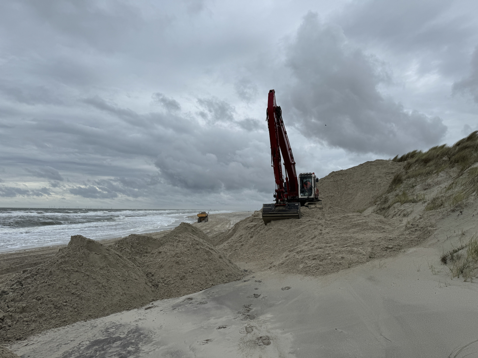 Duin- en kustzone met versterkingswerk